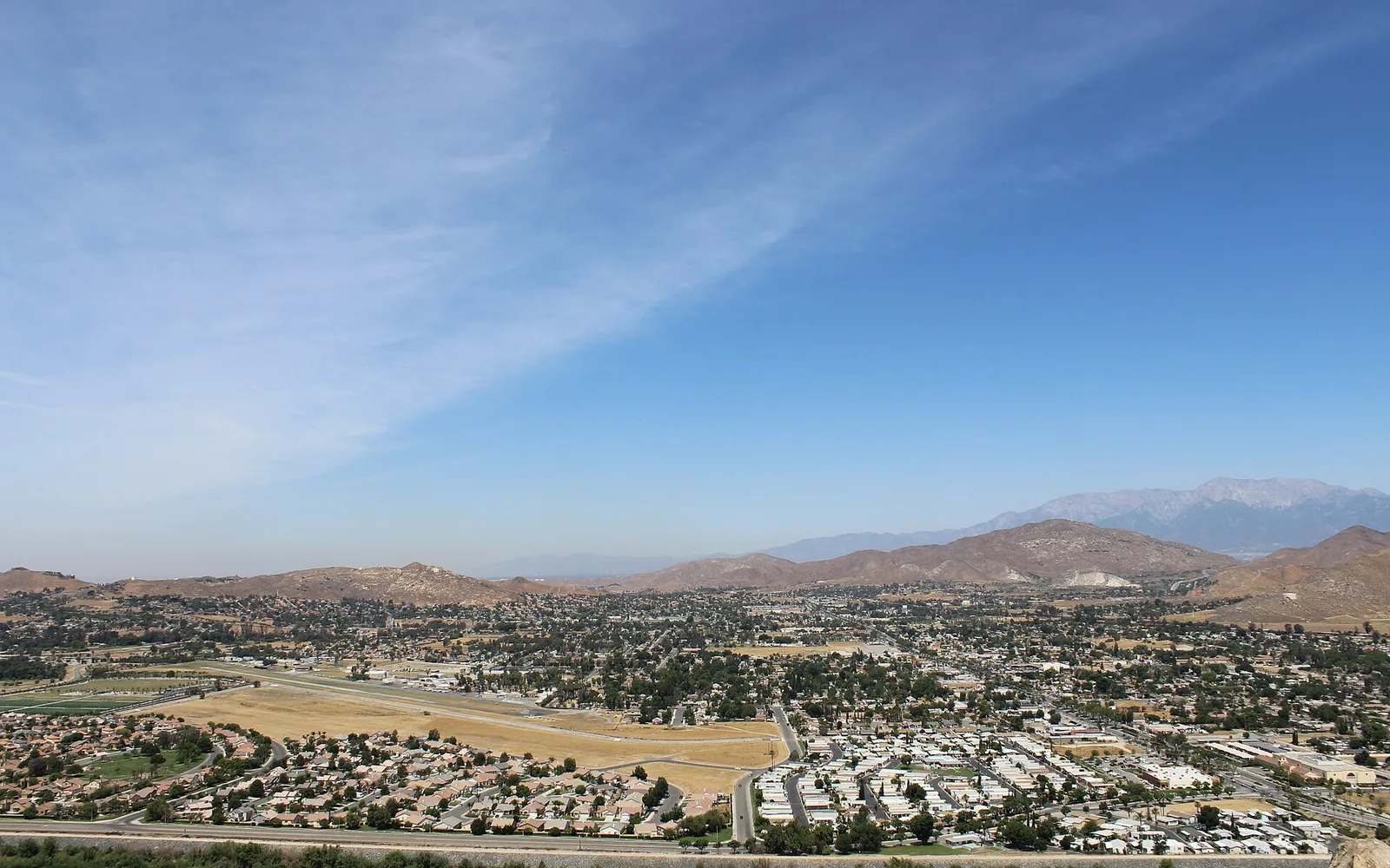 Jurupa Valley, California viewed from Mount Rubidoux